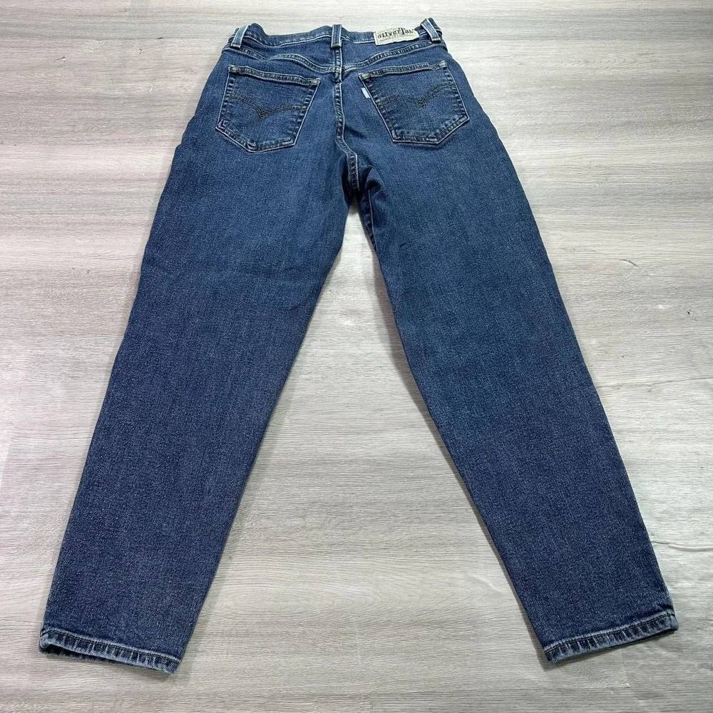 Levis SilverTab Mom Jean Jeans Womens 27x27 Blue High Rise Tapered Leg‎ Denim - Picture 2 of 15
